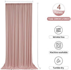 20ftx15ft Dusty Pink Backdrop Curtains for Parties, Wrinkle Free Polyester Dusty Pink Photo Backdrop Drapes 4, alternate view