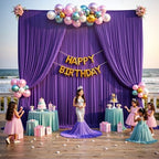 20ftx15ft Purple Backdrop Curtains for Parties, Wrinkle Free Polyester Purple Photo Backdrop Drapes 4 Panels 15, alternate