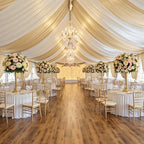 20ftx30ft Camel Khaki Ceiling Curtain for Wedding Parties