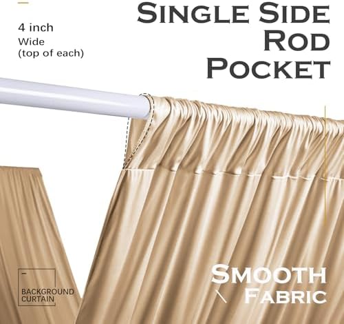 20ftx30ft Camel Khaki Ceiling Curtain for Wedding Parties, alternate view 5