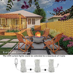 20Ftx3Ft Curtain Lights Outdoor LED Fence Lights with Remote Timer, alternate view 7