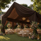20ftx40ft Brown Ceiling Curtain for Wedding Parties, alternate view 6