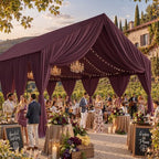 20ftx40ft Burgundy Ceiling Curtain for Wedding Parties