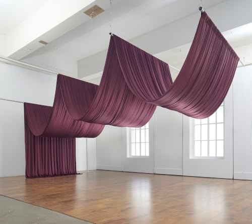 20ftx40ft Burgundy Ceiling Curtain for Wedding Parties, alternate view 2