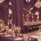 20ftx40ft Burgundy Ceiling Curtain for Wedding Parties, alternate view 5