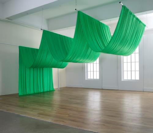 20ftx40ft Green Ceiling Curtain for Wedding Parties, alternate view 2