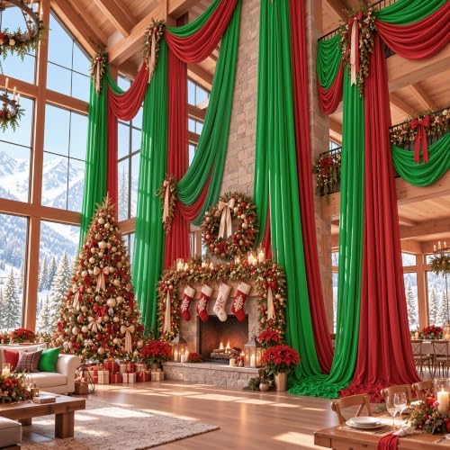 20ftx40ft Green Ceiling Curtain for Wedding Parties, alternate view 5