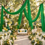 20ftx40ft Green Ceiling Curtain for Wedding Parties, alternate view 7