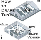 20ftx40ft Ivory Ceiling Curtain for Wedding Parties, alternate view 2