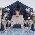 20ftx40ft Navy Blue Ceiling Curtain for Wedding Parties