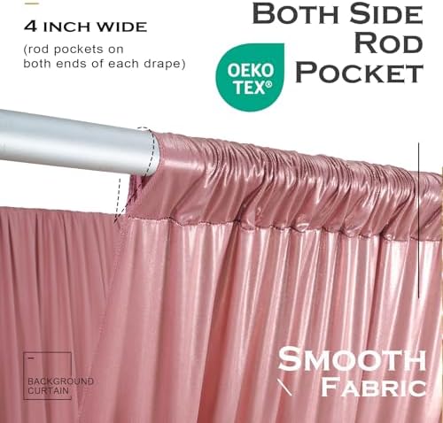 20ftx40ft Rose Gold Ceiling Curtain for Wedding Parties, alternate view 7