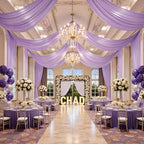 20ftx40ft Taro Purple Ceiling Curtain for Wedding Parties