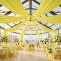 20ftx40ft Yellow Ceiling Curtain for Wedding Parties