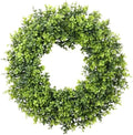 20IN Artificial Boxwood Wreaths for Front Door, Spring Summer All Season Wreath, Green Wreath Suitable for