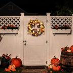 20Inch Thanksgiving Fall Wreath for Front Door with Light Autumn Wall Decor in Fall Wreaths, alternate view 6