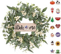 20Inch Wreaths for Front Door for Spring Fall Summer Winter Welcome Sign