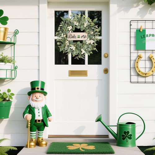 20Inch Wreaths for Front Door for Spring Fall Summer Winter Welcome Sign, alternate view 7