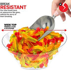20oz Clear Plastic Serving Bowls (4 Pack) Medium Disposable Candy Dishes, Buffet Containers, Chips, Popcorn, alternate view 4