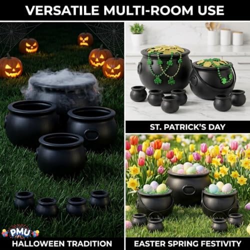 20Pc Cauldron Multi-pack, Black Witch Cauldron Bowl for Halloween Decor, alternate view 5