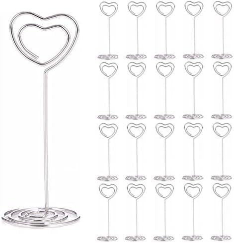 20PCS 3.35 Inch Table Number Stands - Place Card Holders for Wedding Centerpieces, Birthday Party, Photo Picture