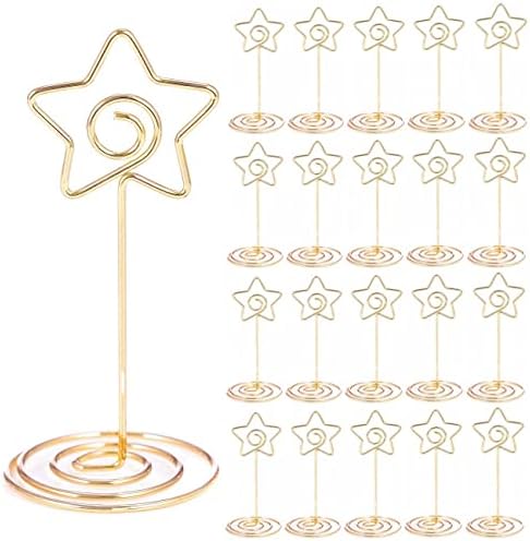 20PCS 3.35 Inch Table Number Stands - Place Card Holders for Wedding Centerpieces, Birthday Party, Photo Picture