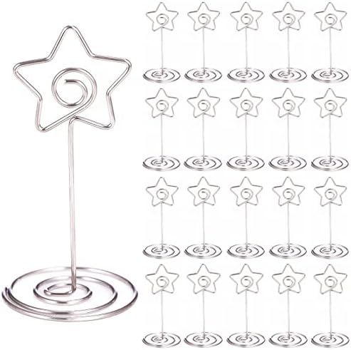 20PCS 3.35 Inch Table Number Stands - Place Card Holders for Wedding Centerpieces, Birthday Party, Photo Picture