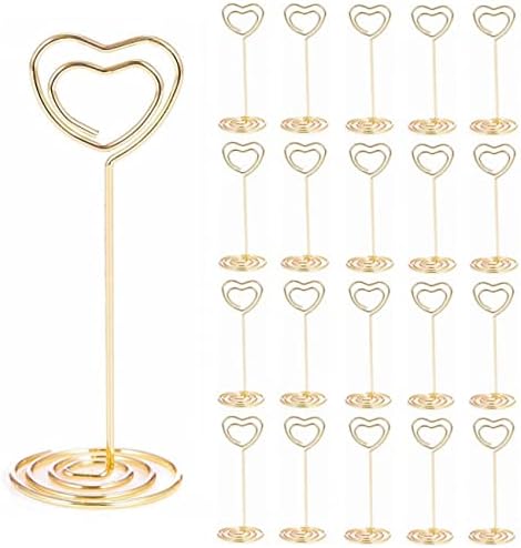 20PCS 3.35 Inch Table Number Stands - Place Card Holders for Wedding Centerpieces, Birthday Party, Photo Picture