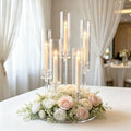 20PCS Acrylic Candlestick Holder for Table Centerpiece, 5 Arm Clear Candelabra Wedding Centerpiece with