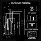 20PCS Acrylic Candlestick Holder for Table Centerpiece, 5 Arm Clear Candelabra Wedding Centerpiece with, alternate view 2
