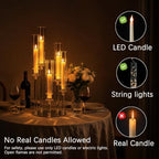 20PCS Acrylic Candlestick Holder for Table Centerpiece, 5 Arm Clear Candelabra Wedding Centerpiece with, alternate view 4