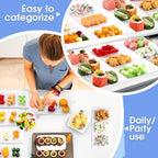20pcs Clear 3 Section Serving Tray 15 x 7 in Plastic in Clear, alternate view 6