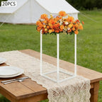 20PCs Metal Wedding Flower Vase, Gold Table Centerpiece Top Decoration Pillar Geometric Rack Flower Stand for, alternate view