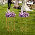 20PCs Metal Wedding Flower Vase, Gold Table Centerpiece Top Decoration Pillar Geometric Rack Flower Stand for, alternate view