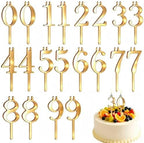 20PCS Reusable Number Candle Holder Set, Upgraded Thicker Metal Candle Stands for Birthday Cake, Cake Topper