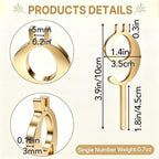 20PCS Reusable Number Candle Holder Set, Upgraded Thicker Metal Candle Stands for Birthday Cake, Cake Topper, alternate view