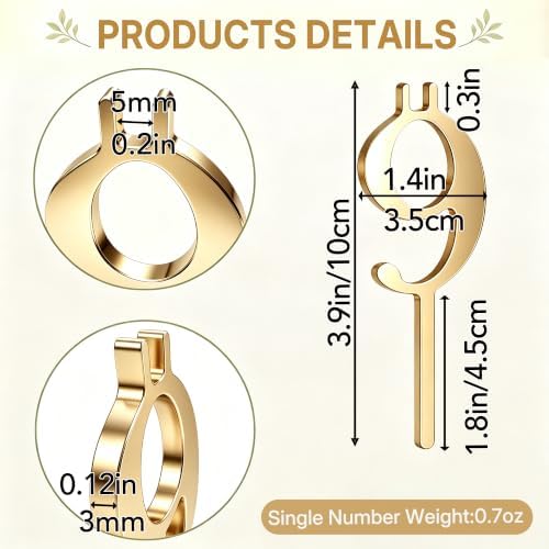 20PCS Reusable Number Candle Holder Set, Upgraded Thicker Metal Candle Stands for Birthday Cake, Cake Topper, alternate view