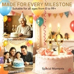 20PCS Reusable Number Candle Holder Set, Upgraded Thicker Metal Candle Stands for Birthday Cake, Cake Topper, alternate view