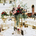 20Pcs Wedding Flower Centerpiece, Centerpieces for Table Wedding, Flower Stand for Wedding, Gold Vase Metal