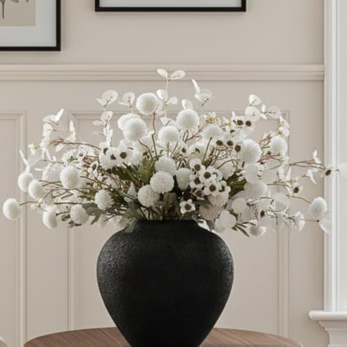 20pcs White Artificial Flowers Bulk Centerpiece For Table, Real Look