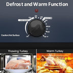 20QT Roaster Oven, Electric Roaster with 3 Compartments, Turkey Roaster Oven with Self-Basting Lid, Removable, alternate view