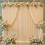 20x10 Dark Champagne Backdrop Curtain for Parties Wedding Baby Shower Wrinkle Free Photo Curtains Backdrop, alternate view 3