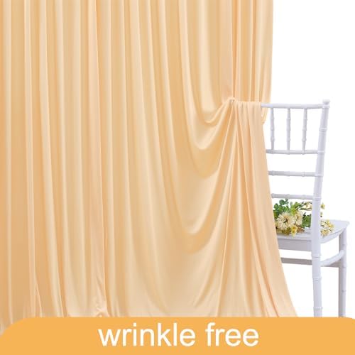 20x10 Dark Champagne Backdrop Curtain for Parties Wedding Baby Shower Wrinkle Free Photo Curtains Backdrop, alternate view 5