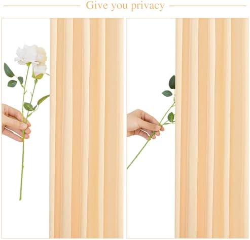 20x10 Dark Champagne Backdrop Curtain for Parties Wedding Baby Shower Wrinkle Free Photo Curtains Backdrop, alternate view 6