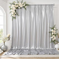 20X10 FT Silver Backdrop Curtain for Parties, Glitter Photo Backdrop Drapes, 4 Panels of 5x10 FT Wrinkle-Free