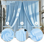 20x10 FT Wrinkle Free Baby Blue Backdrop Curtains for Wedding Parties, Soft Polyester Photo Backdrop Curtains, alternate view