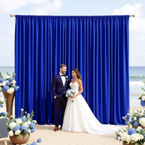 20x10 FT Wrinkle Free Royal Blue Backdrop Curtains for Wedding Parties, Soft Polyester Photo Backdrop Curtains, alternate