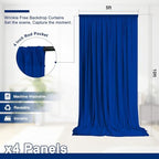 20x10 FT Wrinkle Free Royal Blue Backdrop Curtains for Wedding Parties, Soft Polyester Photo Backdrop Curtains, alternate