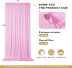 20x10ft Baby Pink Backdrop Curtains for Parties, 4 Panels 5x10ft Wrinkle-Free Polyester Background Curtains for, alternate