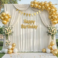 20x10ft Beige Backdrop Curtain for Parties Wrinkle Free Fabric Backdrop Curtain Wedding Photo Backdrop Drapes