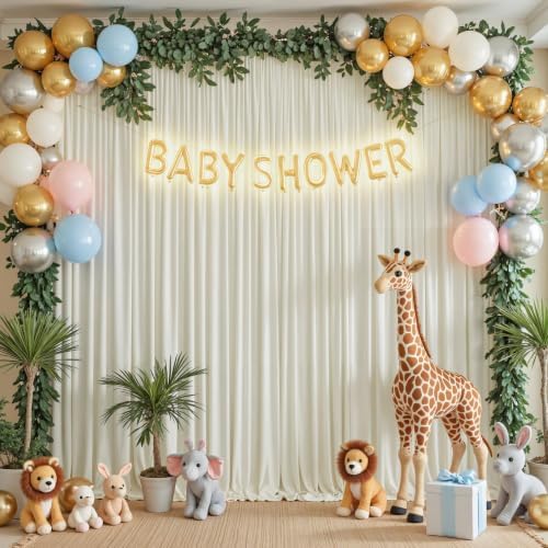 20x10ft Beige Backdrop Curtain for Parties Wrinkle Free Fabric Backdrop Curtain Wedding Photo Backdrop Drapes, alternate view